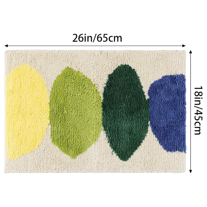 Bathroom Rugs, Soft Plush Bath Mats Non Slip Printing Bathroom Mat Quick Dry Reversible Microfiber Bath Rugs