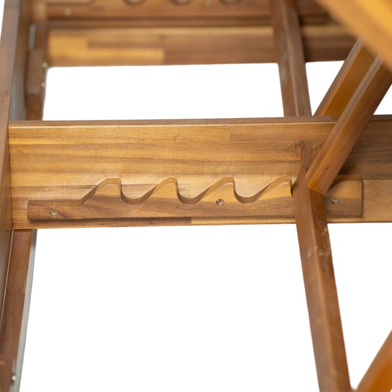 Christopher Knight Home - Xena Outdoor 1-Piece Acacia Wood Double Sunlounge with Adjustable Backrest & Removable Cushion