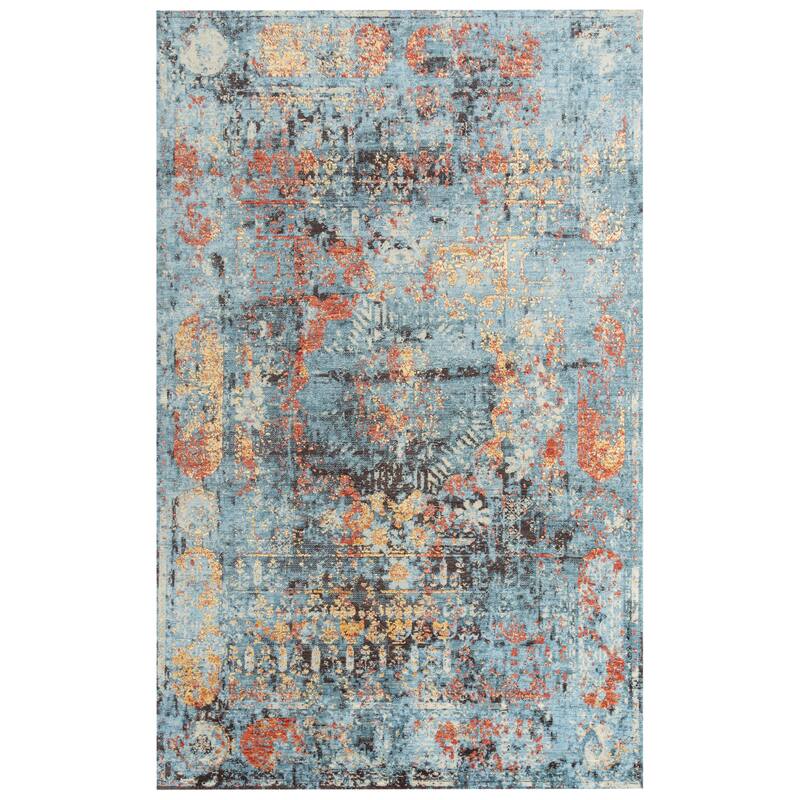 Alora Decor Alure Abstract Wool Blend Rug - 10' x 13' - Blue/Copper