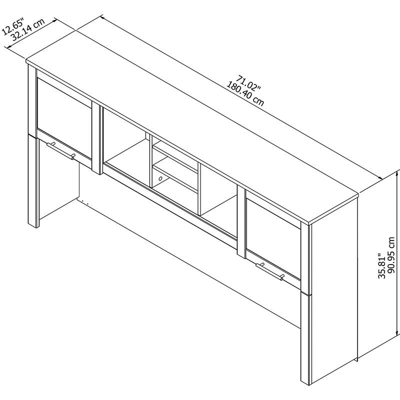 72W Hutch for L Shaped Desk