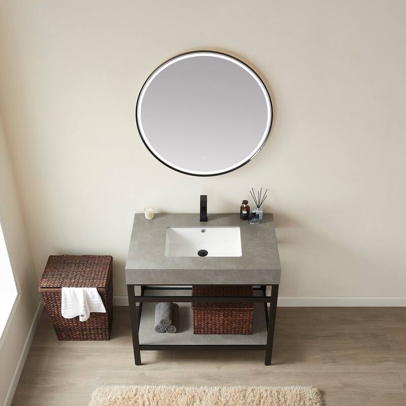 Miseno MV702536 Funes 36" Free Standing Single Basin Vanity Set with