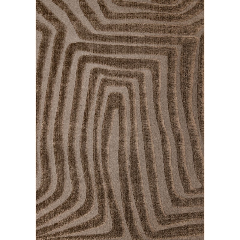 Rich Brown High Low Textured Pattern Run