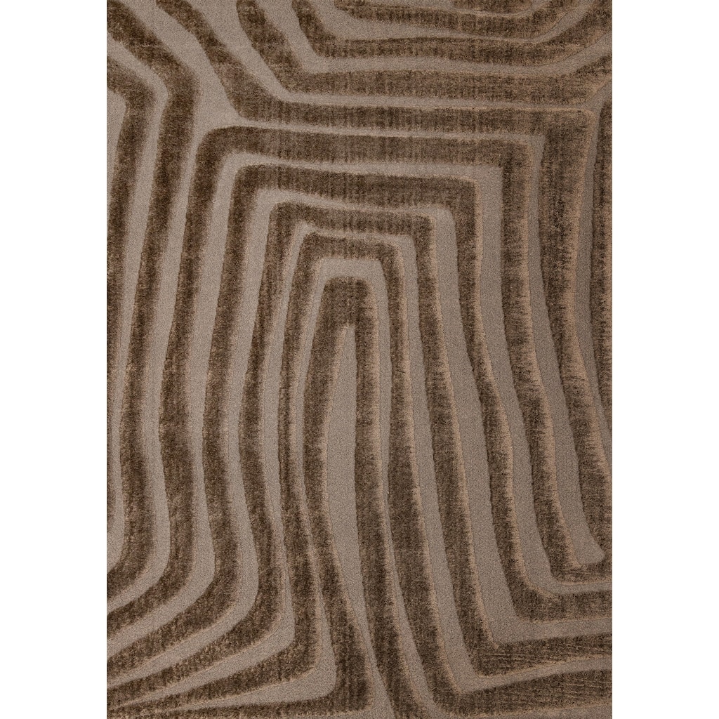 Rich Brown High Low Textured Pattern Run