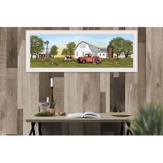 TrendyDecor4U Farmhouse "Summer on the Farm" Framed Print Wall Art by ...