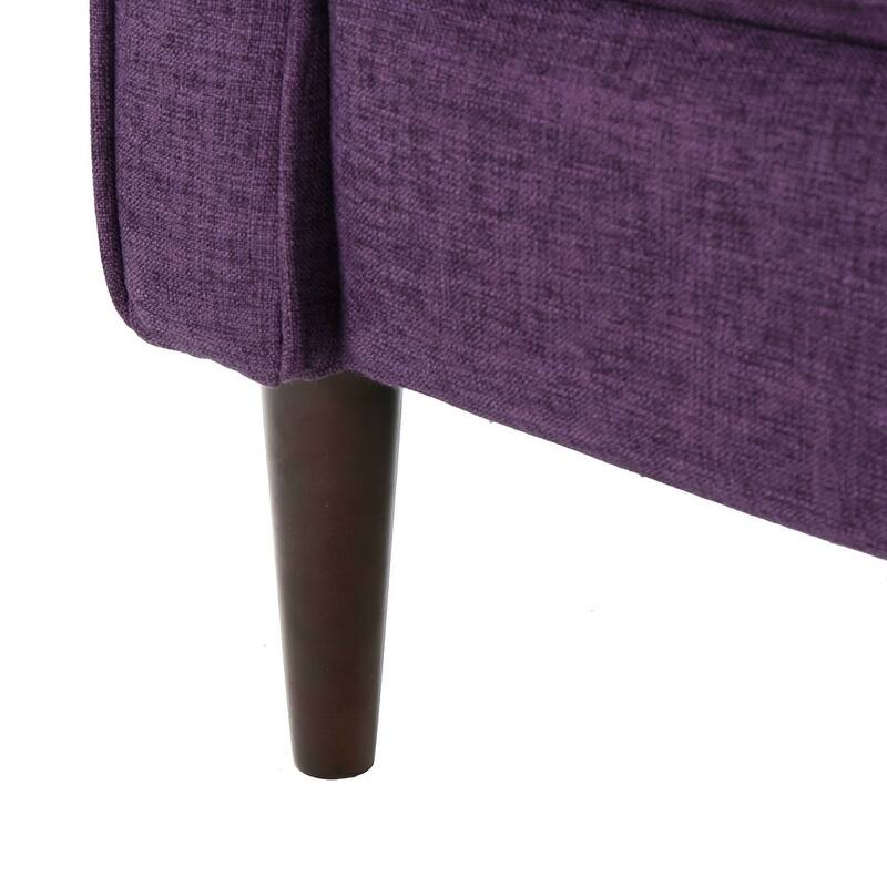 Mid-Century Modern Fabric Recliner Chair with Birch Legs by Christopher Knight Home