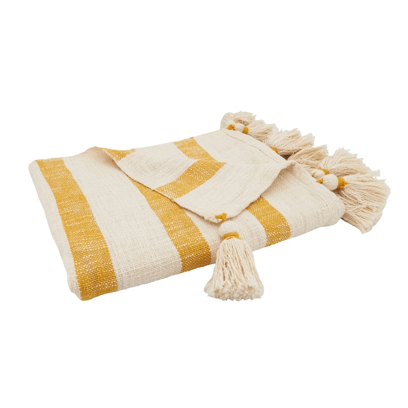 Tassel Treats Stripe Throw Blanket