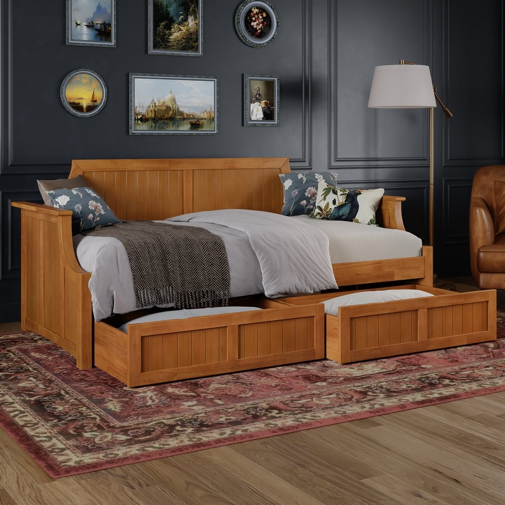 Cambridge Twin Wood Daybed with Set of 2 Drawers