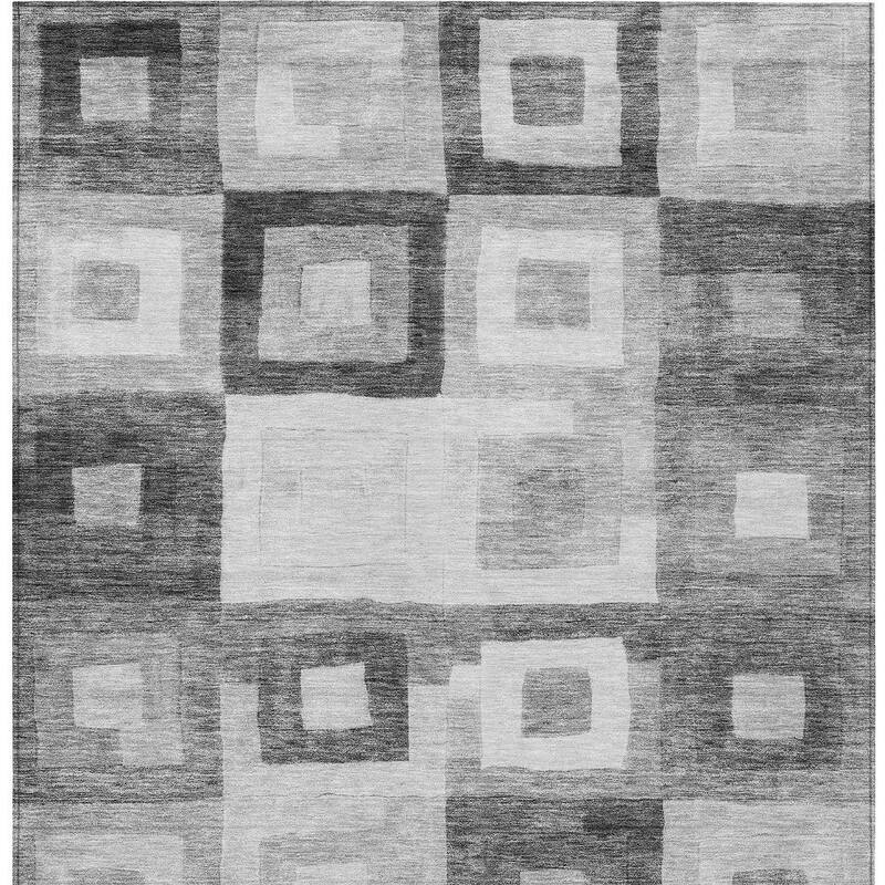 HomeRoots Geometric Transitional Rectangle Outdoor Rug