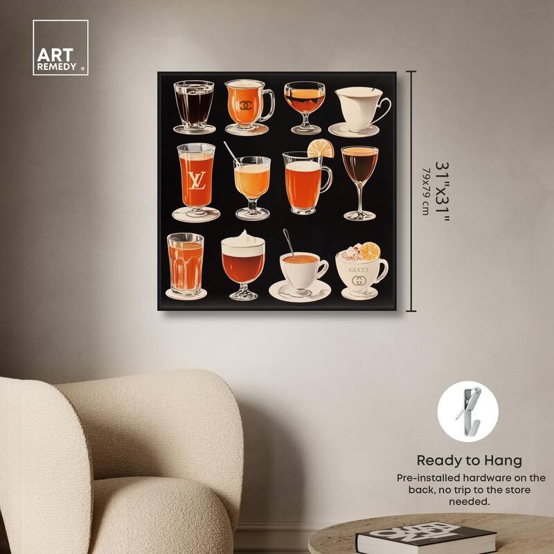 Glam Coffee Drink Collection Canvas by Art Remedy