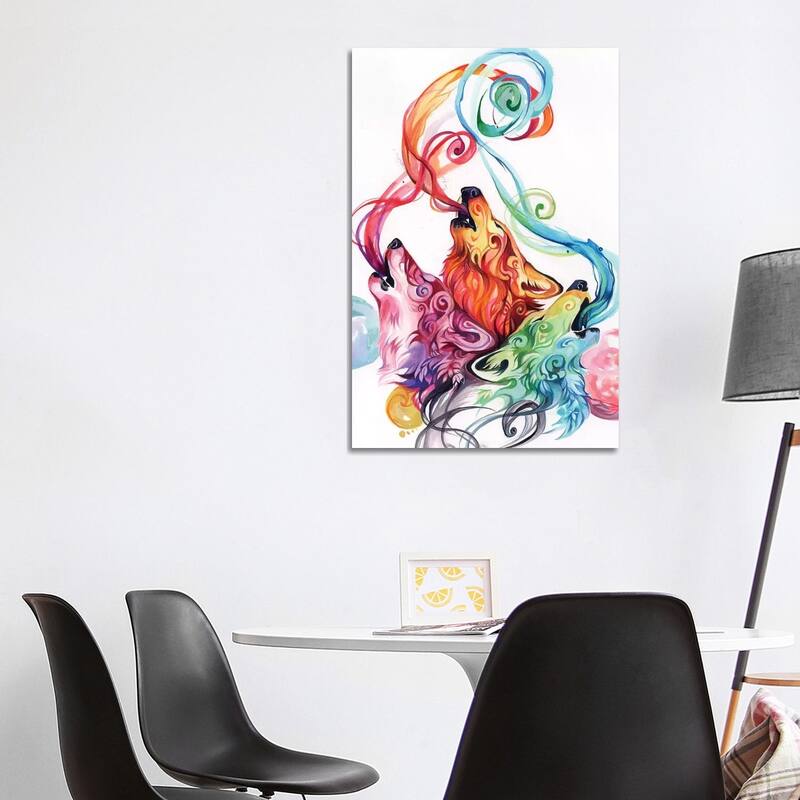 iCanvas "Howling Wolf Triad II" by Katy Lipscomb Canvas Print - 40x26x1.5