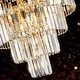 preview thumbnail 9 of 7, Luxury Crystal Chandelier Pendant Ceiling Lighting Fixture, Gold Living Room Hanging Pendant Lighting Fixtures