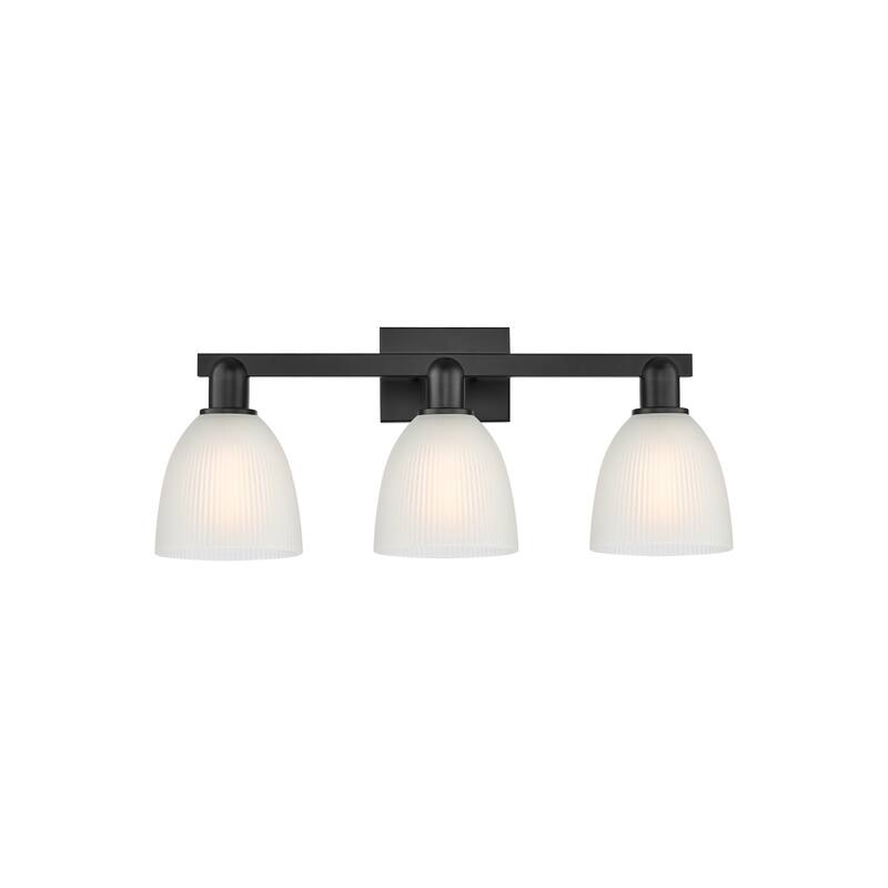 Innovations Lighting Endless Possibilities Arcadia - Castile - 3 Light 25" Bath Vanity Light - Matte Black/White