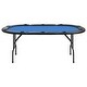 preview thumbnail 3 of 5, vidaXL 10-Player Folding Poker Table Card Gaming Table Furniture Blue/Green - 81.1" x 41.7" x 29.5"