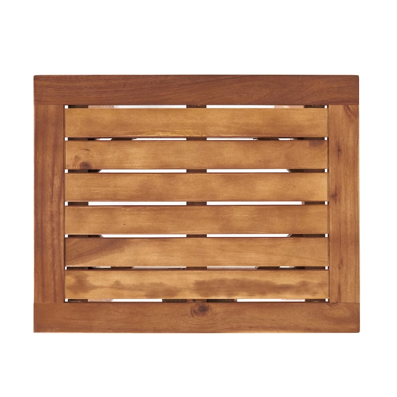 Lucca Outdoor Acacia Wood Side Table by Christopher Knight Home