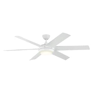 Kichler Lighting 60 Inch Mint Ceiling Fan with Glass Diffuser in White with White Blades