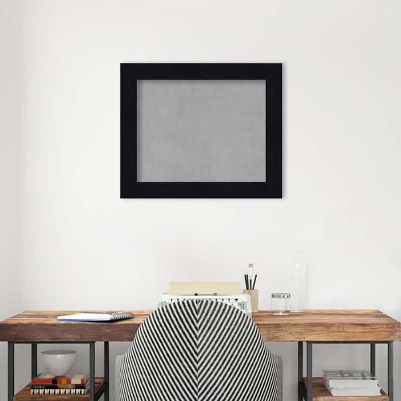 Amanti Art Shiplap Navy Framed Magnetic Board