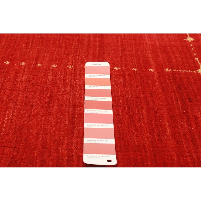 Kashkuli Gabbeh Red Rug 4'7" x 6'6" - 4'7 x 6'6