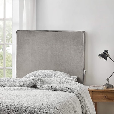 Rainha - Memory Foam Cushioned Velvet Dorm Headboard