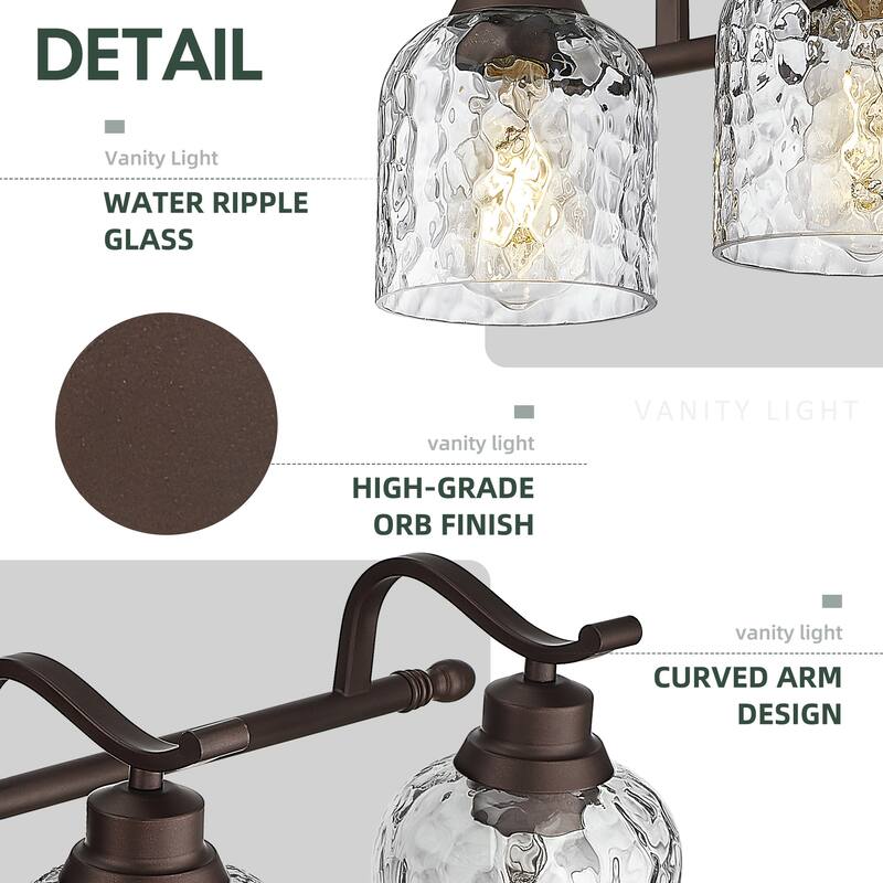 Modern 3/4-Light Bathroom Vanity Light