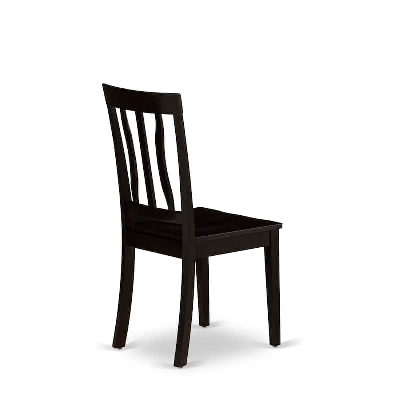 East West Furniture 5 Piece Dining Room Table Set Includes a Rectangle Kitchen Table and 4 Dining Chairs, 36x60 Inch, Cappuccino