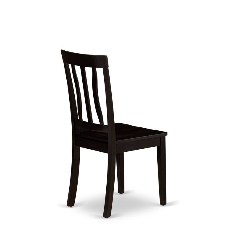 East West Furniture Dining Set Contains a Square Dining Table with Butterfly Leaf and 4 Kitchen Chairs with a Bench, Cappuccino