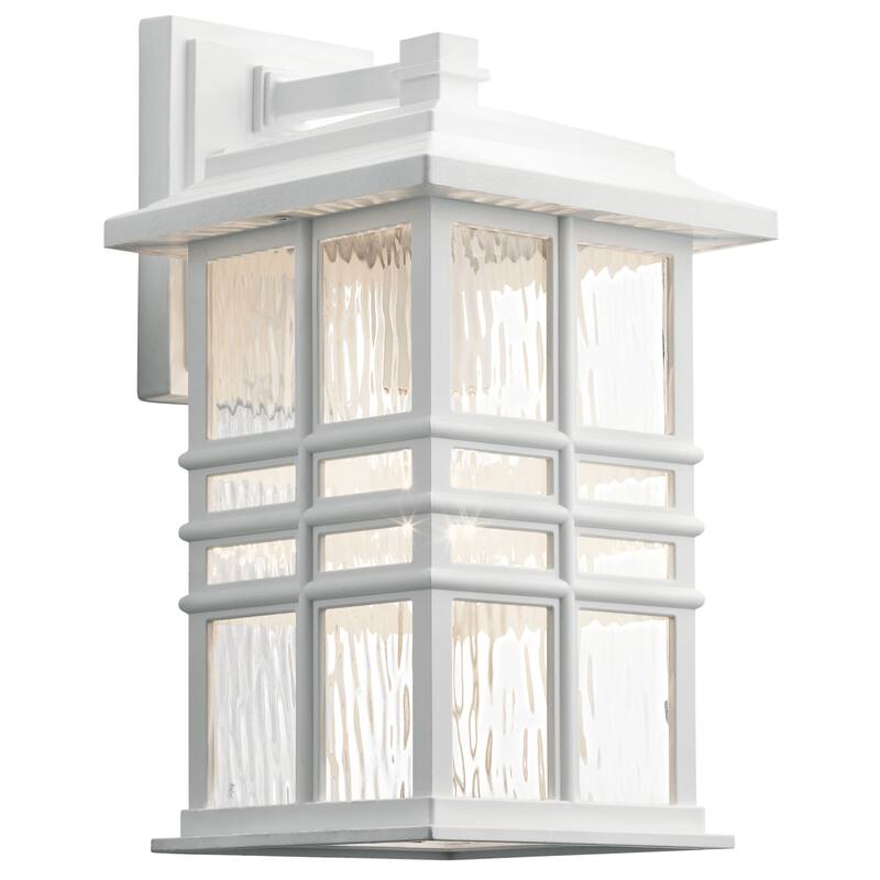 Kichler Beacon Square Single Light 14" Tall Outdoor Wall Sconce - White