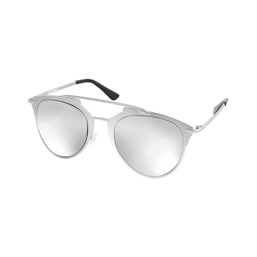 aqs mirrored unisex aviator sunglasses