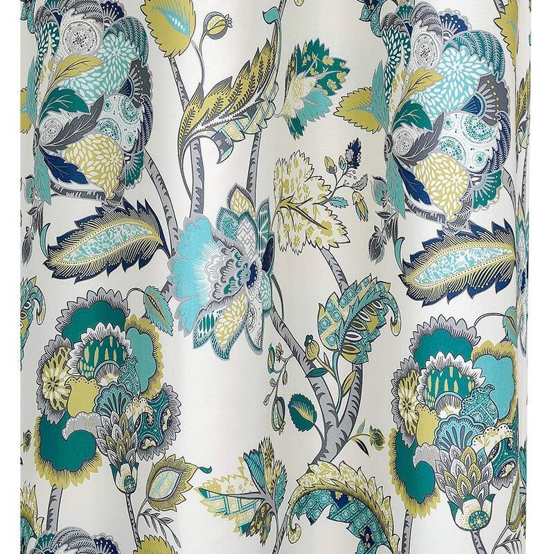 DriftAway Layla Floral Leaves Pattern Semi Sheer 3 Pieces Kitchen Tier