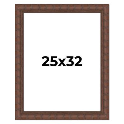 25x32 Frame Pewter Solid Wood Picture Frame Width 1.625 Inches | Interior Frame Depth 0.6875 Inches