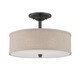 preview thumbnail 1 of 3, Cloverdale 3-Light Semi-Flush Mount in Mottled Cocoa