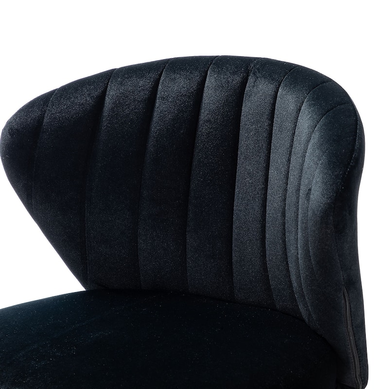 Barbara Contemporary Upholstered Side Chair with Small Base Set of 2 by HULALA HOME