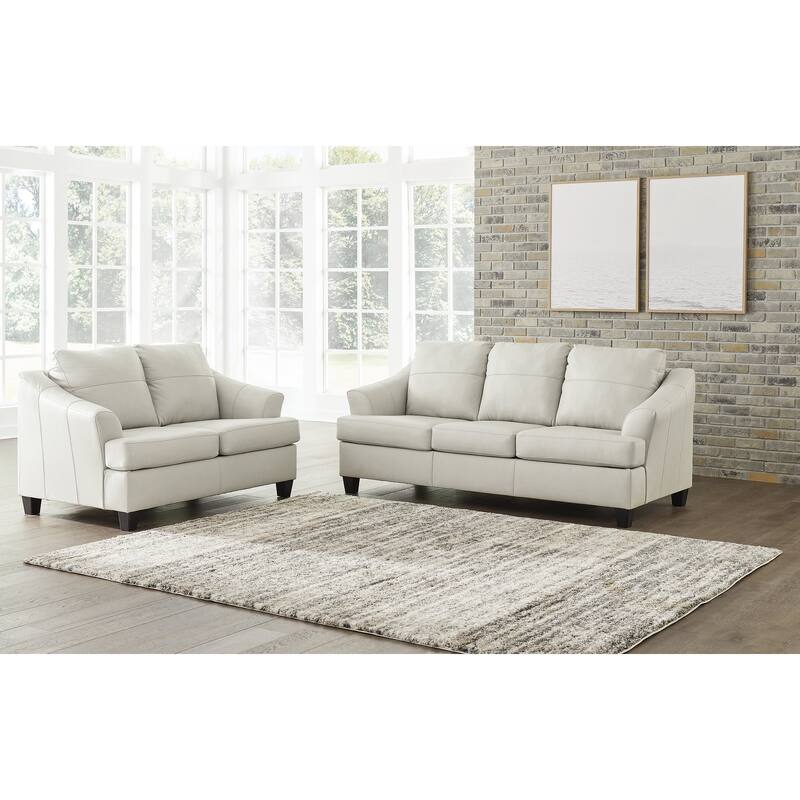 Signature Design by Ashley Genoa 2-Piece Upholstery Package - 88" W x 38" D x 40" H - White