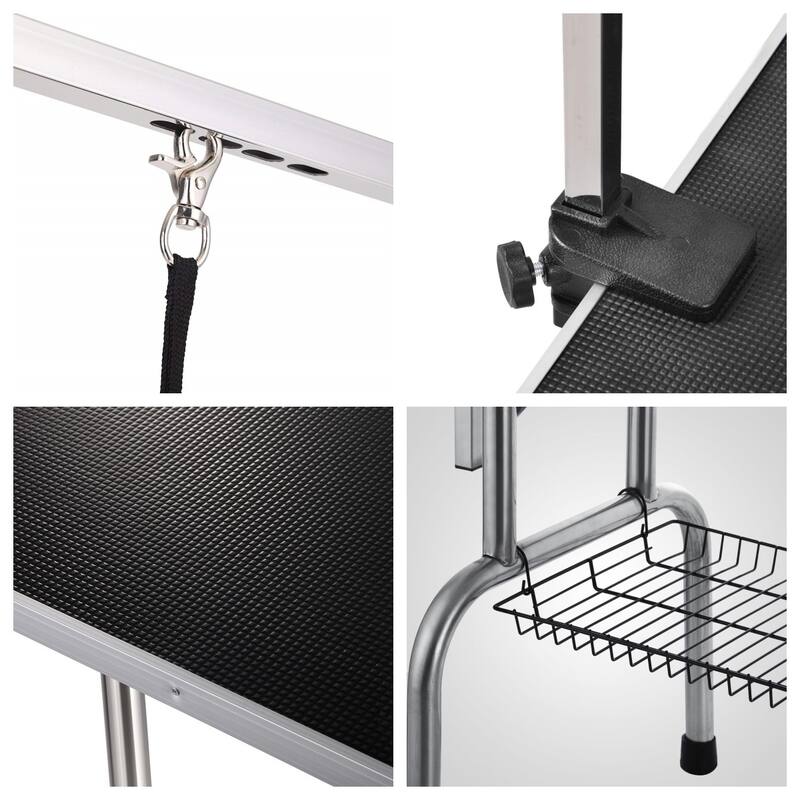 42'' Large Grooming Table for Pet Dog and Cat with Adjustable Arm and Clamps - as picture