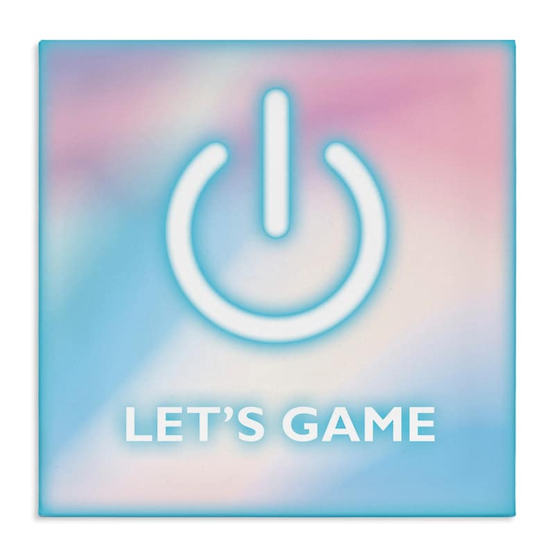 Stupell Pastel Let's Game Power Symbol Canvas Wall Art Design By Yass Naffas Designs - 24 x 24