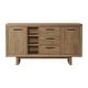 preview thumbnail 2 of 2, Landmark 66" Wide Sideboard with 3 Drawers and 2 Doors, Weathered Oak