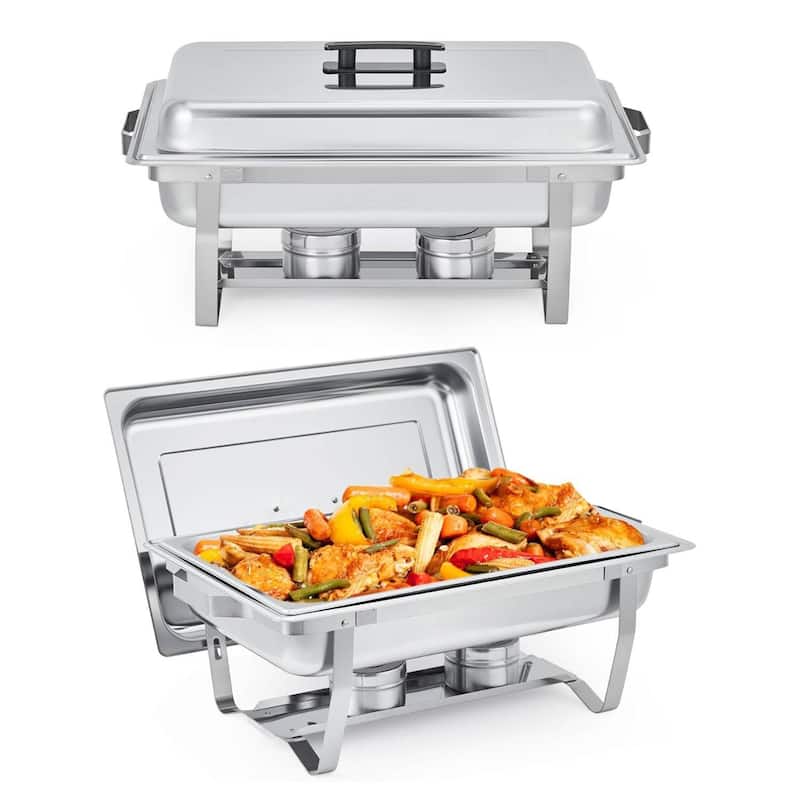 8 Qt Buffet Chafing Dishes and Warmers Sets for Parties Wedding - 2 Pcs