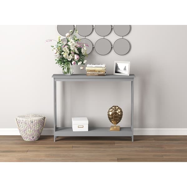 Console Table 39 5l Light Grey 1 Shelf 39 5 X 11 75 X 31 5 Overstock 31748737