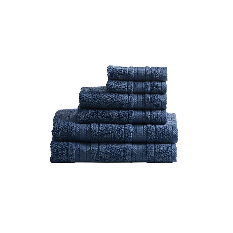 6 Piece Super Soft Cotton Quick Dry Bath Towel Set - N/A