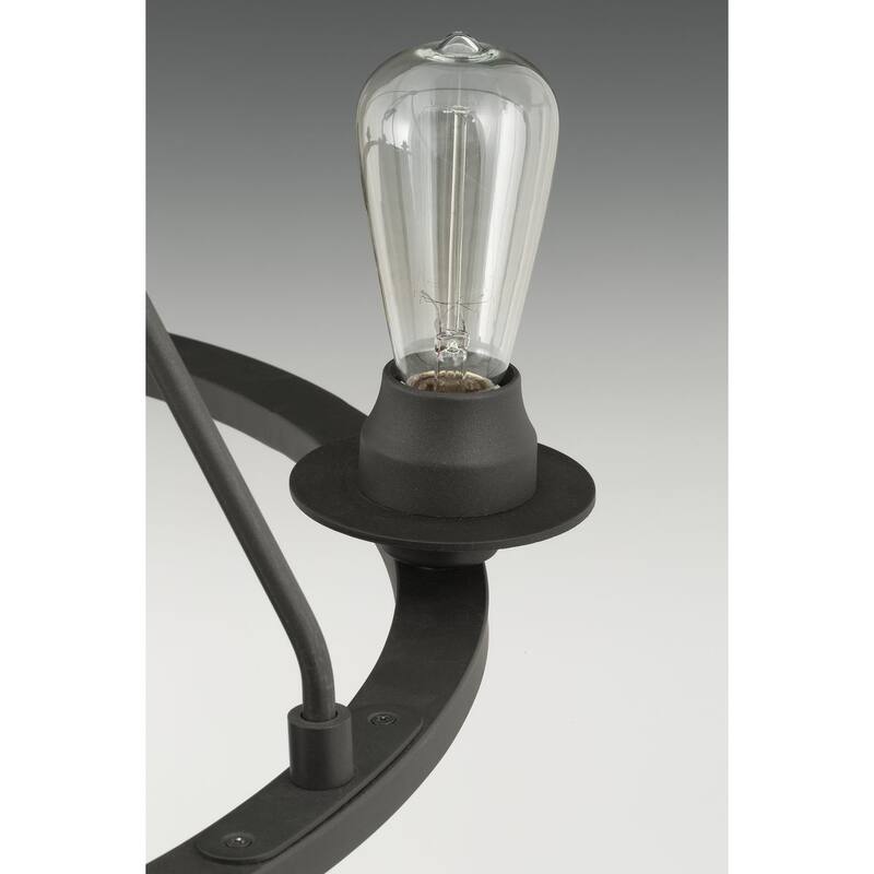 Debut Collection 6-Light Graphite Farmhouse Chandelier Light - N/A