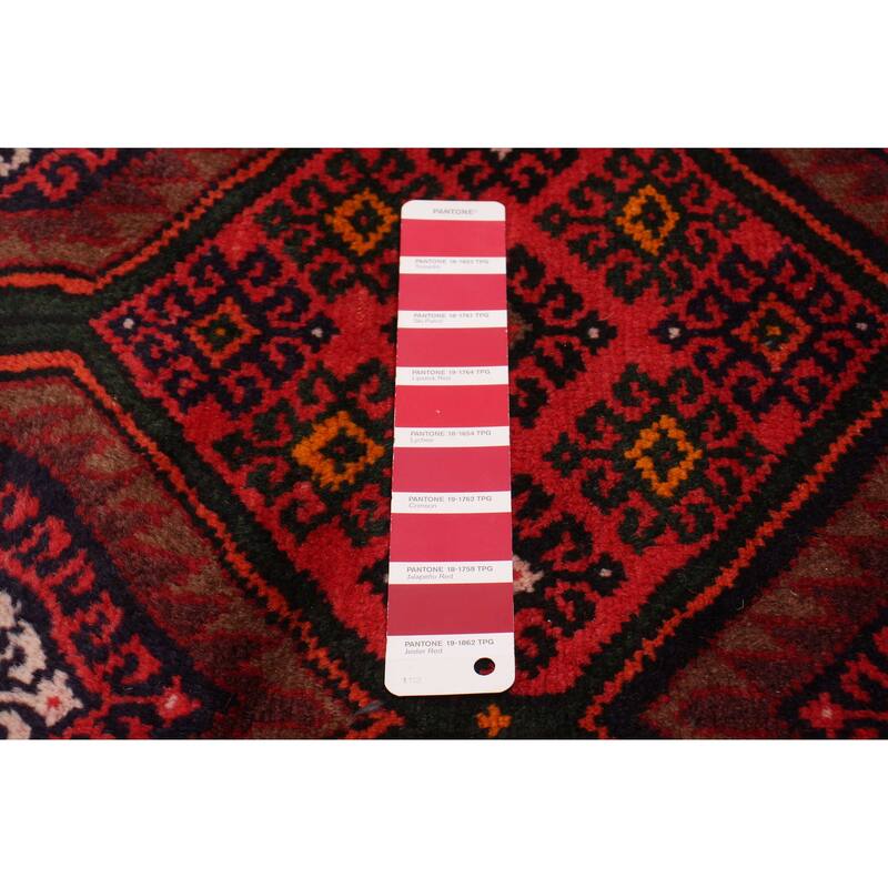 ECARPETGALLERY Hand-knotted Andelz Red Wool Rug - 3'10 x 7'3