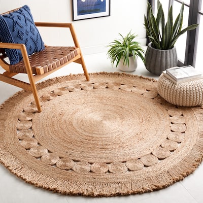 SAFAVIEH Natural Fiber Elfreda French Country Round Jute Rug