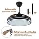 preview thumbnail 10 of 39, 42" Modern Drum Ceiling Fan with Retractable Blades, LED Light Kit and Remote Control
