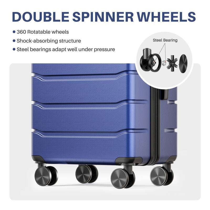 20-Inch Durable Expandable Spinner Luggage - TSA Lock & Wheels, Hardside Suitcase for Travel