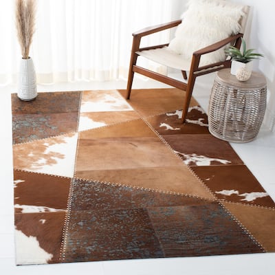 SAFAVIEH Handmade Studio Leather Sarla Modern Rug