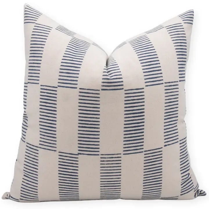 Fabdivine Bohemian Blue Cotton Strip Handmade Accent Pillow Cover Bedroom , Zic- Zac