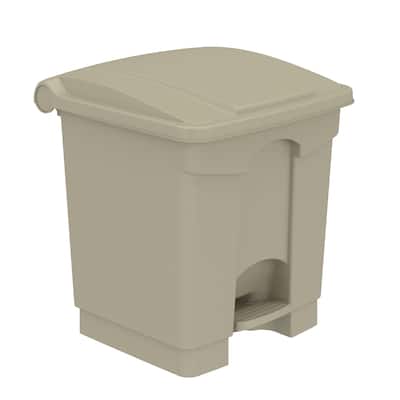 8 Gallon Step Open Trash Can, Durable Plastic Garbage Can