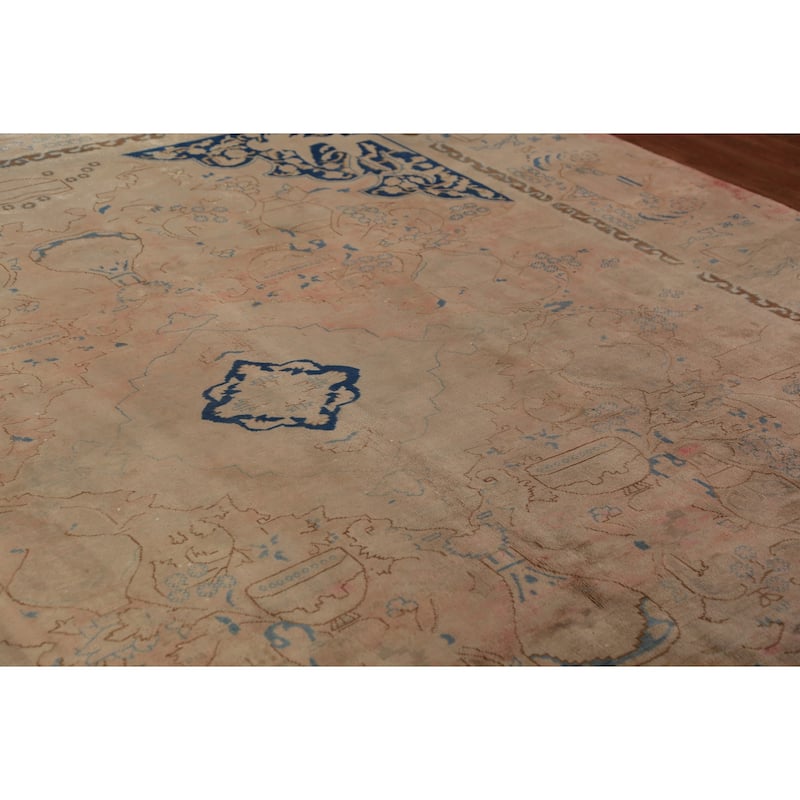 Kashmar Persian Vintage Area Rug Handmade Wool Carpet - 9'9" x 12'6"