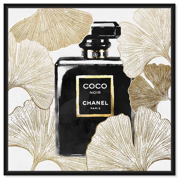 Oliver Gal 'Gold Ginkgo Perfume' Fashion and Glam Wall Art Framed Canvas  Print Perfumes - Gold, Black - Bed Bath & Beyond - 31794858