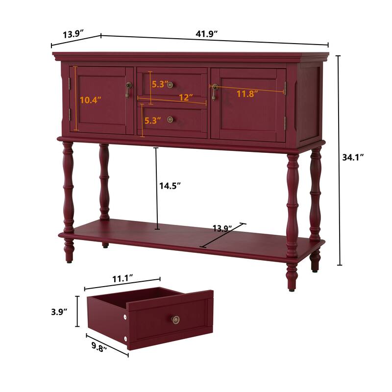 Farmhouse Wood Console Table