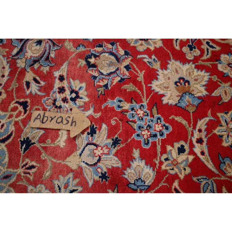 Traditional Najafabad Vintage Persian Rug Hand-Knotted Wool Carpet - 9'4" x 13'2"
